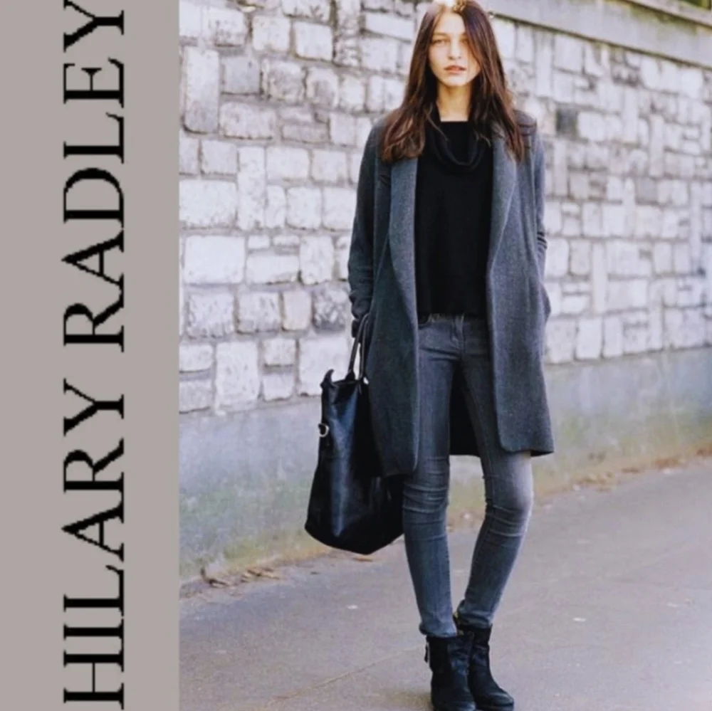 Hilary Radley Charcoal City Coat Topper Jacket